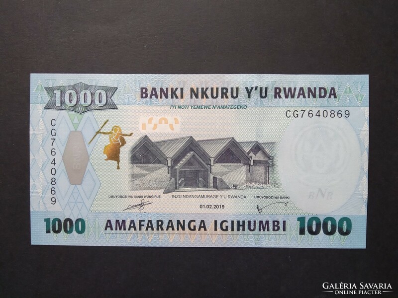 Ruanda 1000 Francs 2019 UNC