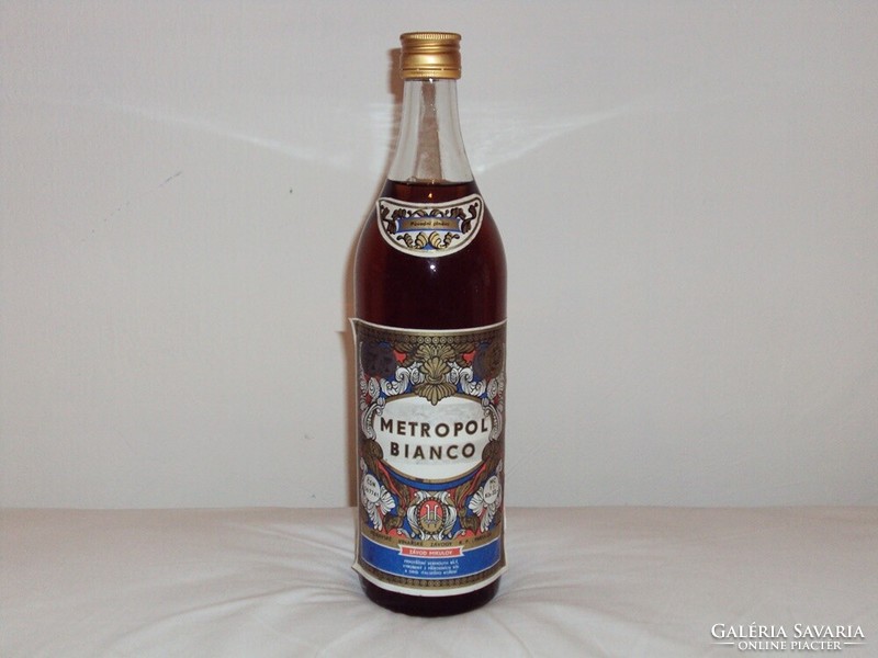 Retro Metropol Bianco Vermouth ital üveg palack - Csehszlovák bontatlan, ritkaság 1970-es évekből