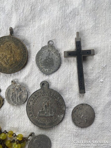 Old religious, Christian, farewell pendants, Vatican, Polish, etc.