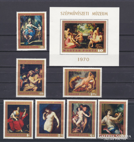 Paintings of the Museum of Fine Arts - stamp row and block