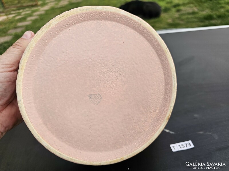 T1573 granite pink ceramic cake plate 23x10 cm rare color!!