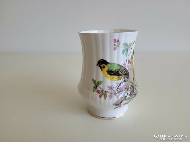 Régi Royal Windsor bögre madár mintás porcelán teás csésze