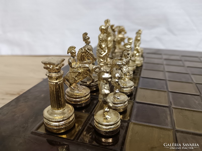 Custom made copper chess set