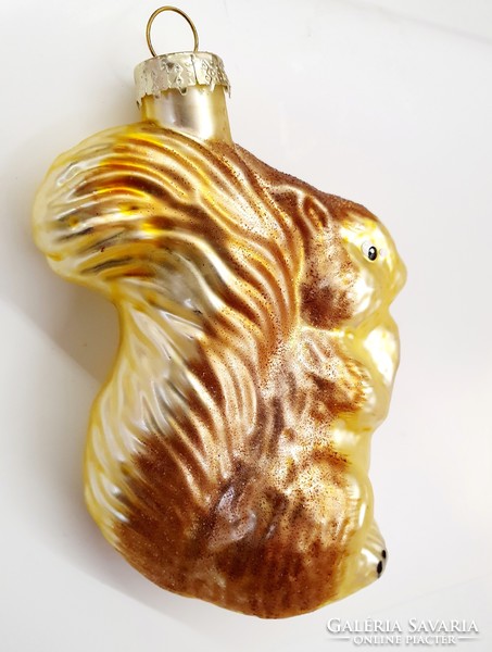 Christmas tree decoration, glass, large squirrel