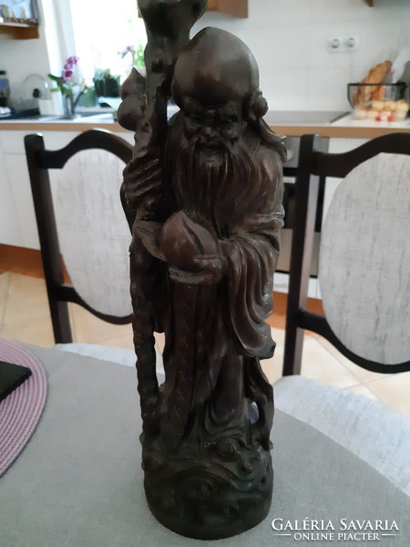 Oriental sculpture made of hardwood