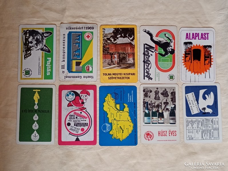 Card calendar 1969-10 in one