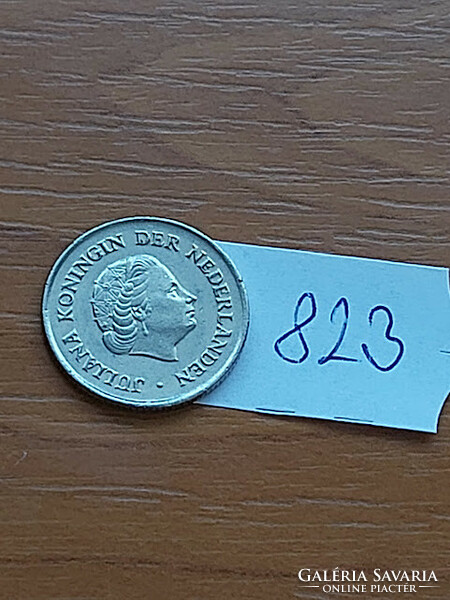 Netherlands 25 cents 1972 nickel, Queen Juliana 823