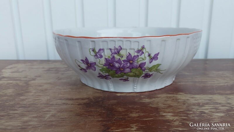 Zsolnay porcelain violet porcelain testing bowl
