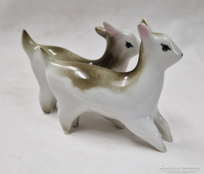 Zsolnay goat kids porcelain figure in perfect condition 6 cm.