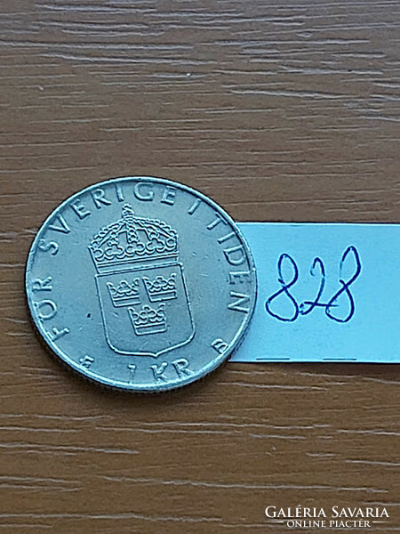 Sweden 1 kroner 1999 b, xvi. King Gustav Károly, copper-nickel 828