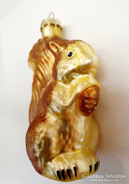 Christmas tree decoration, glass, large squirrel