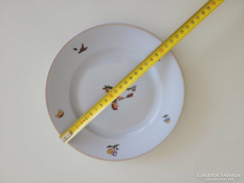 Old Zsolnay porcelain flat plate with fairytale pattern