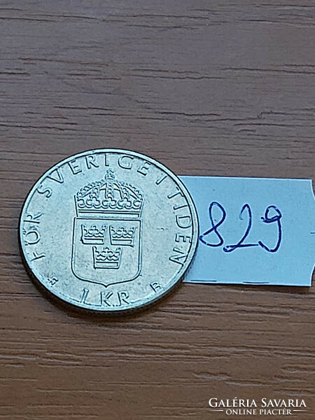 Sweden 1 kroner 2000 b, xvi. King Gustav Károly, copper-nickel 829