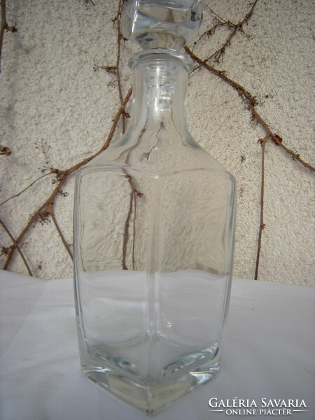 Square glass bottle with glass stopper
