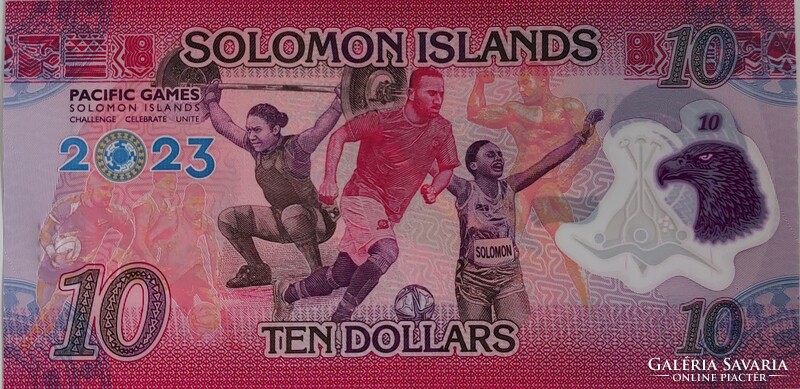 Salamon-szigetek 10 dollár, 2023, UNC bankjegy