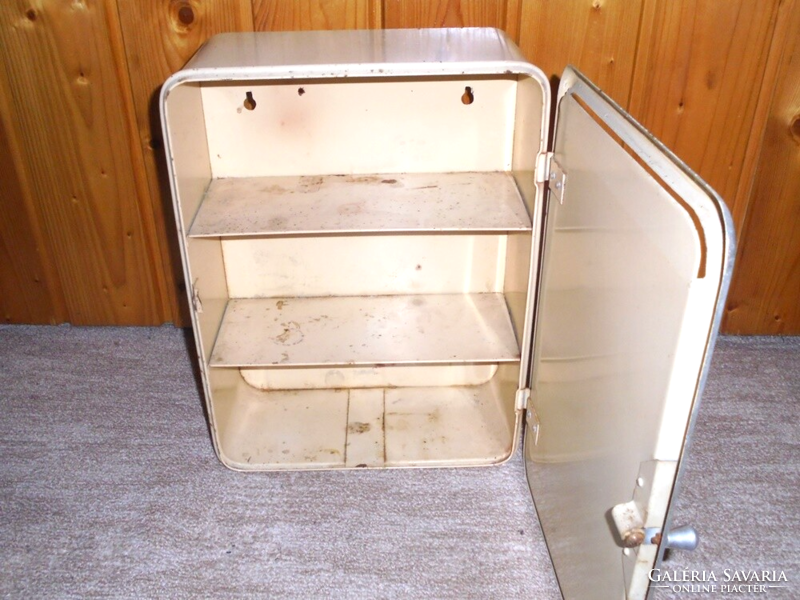 Retro bathroom cabinet - painted metal - from the 1960s