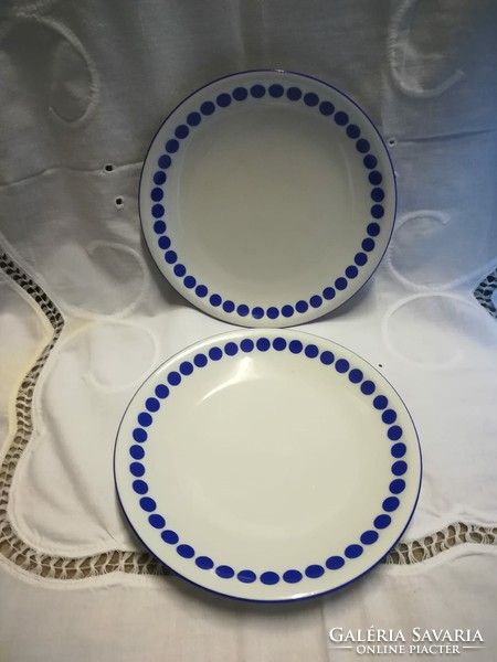 Alföldi porcelán kék pöttyös tányér