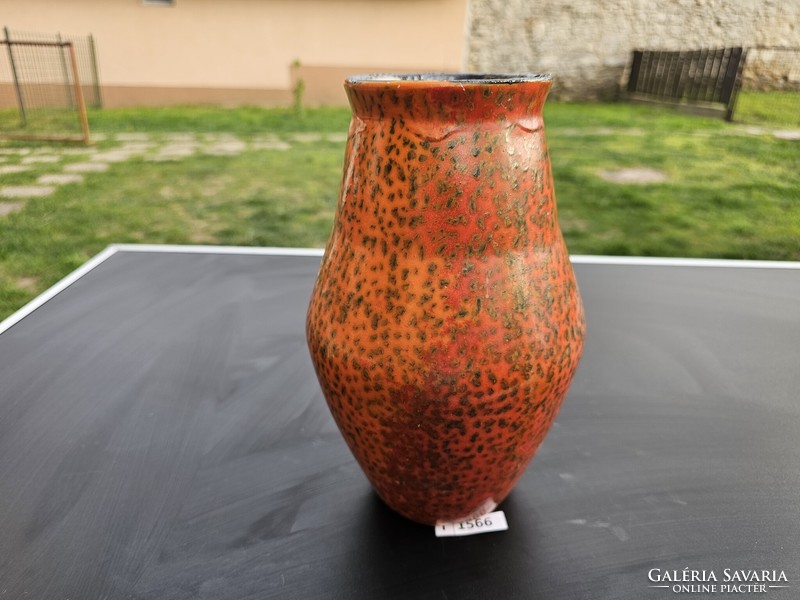 T1566 Tófej kerámia váza 24 cm