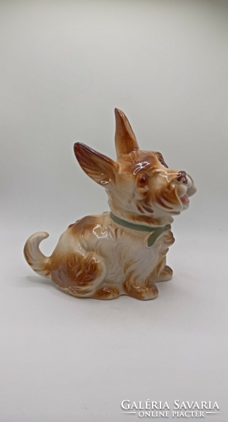Porcelain dog lamp
