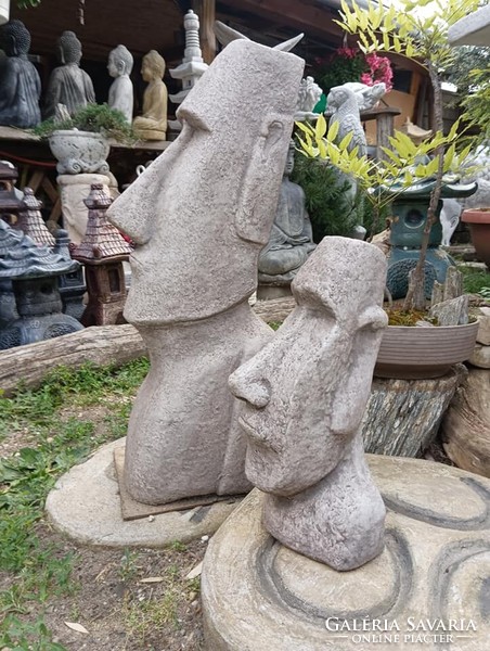 Exotic garden statue moai Easter island head 1pc 40cm frost-resistant artificial stone. Not concrete!
