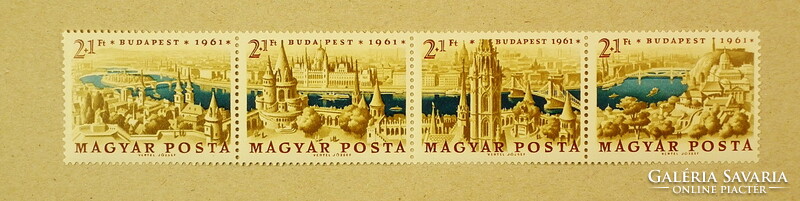 1961. Bélyegnap (34.) _ Budapest panoráma sor ** (800Ft)