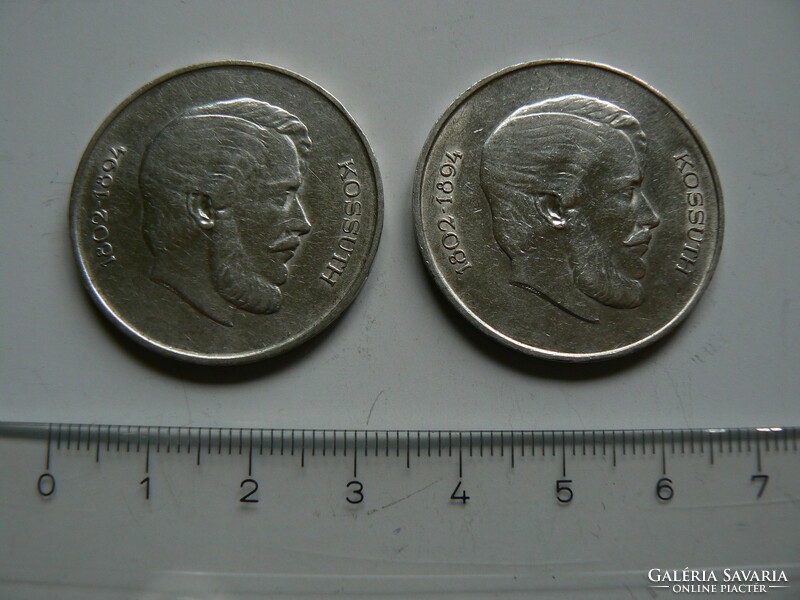 2 silver coins, 5 HUF, Republic of Hungary 1947, original! (2.)