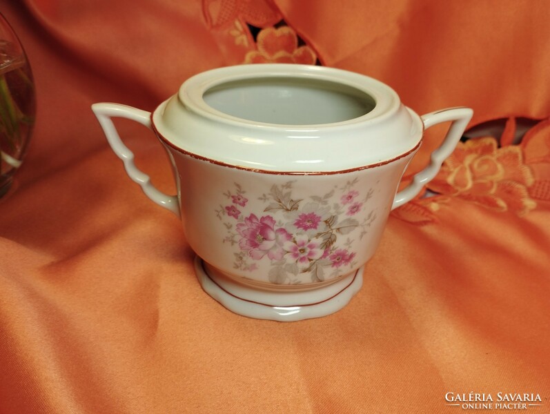 Antique Zsolnay sugar bowl with leprechaun ears