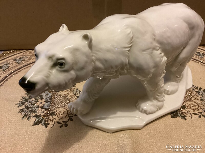 ENS Német porcelán jégtáblán álló jegesmedve háború előtti jelzéssel