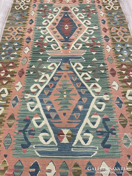 KAYSERI Kilim (Kelim) - Török kézi szövésű gyapjú szőnyeg, 103 x 207 cm