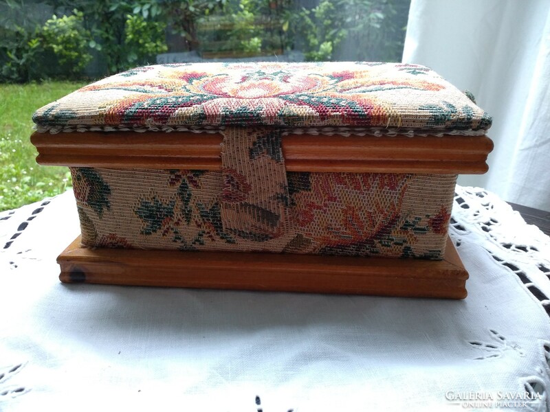 Handmade sewing or jewelry box