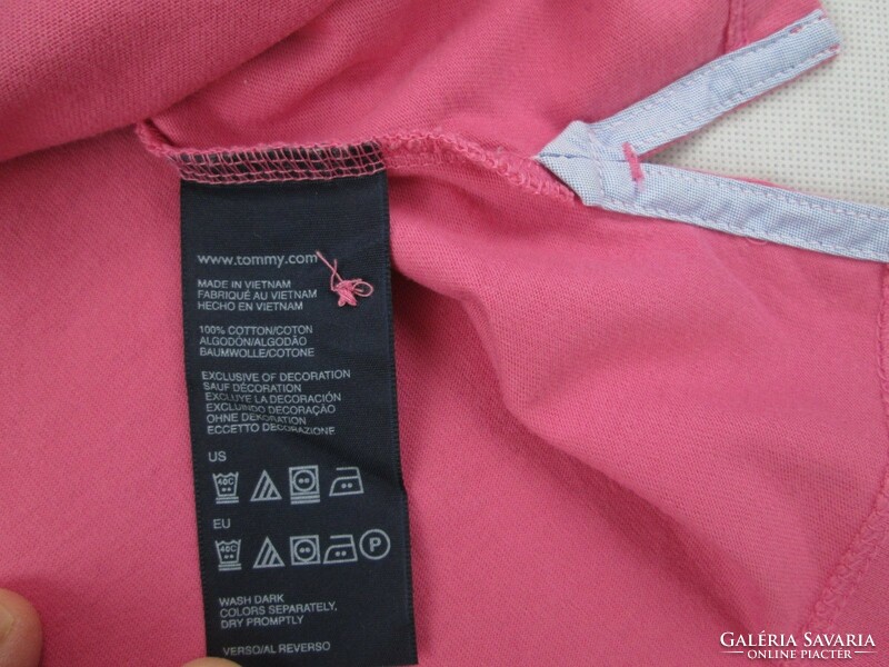 Original tommy hilfiger (s / m) short sleeve women's elastic collar top