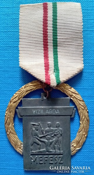 Mefesz championship, water polo 1948, gold medal with ribbon