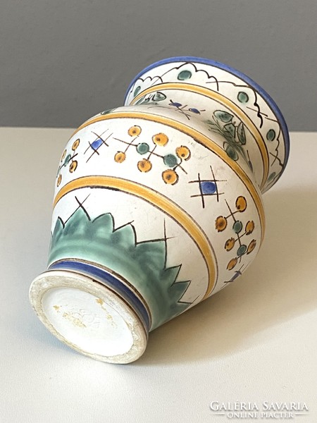 Gorka géza industrial art company painted crab ceramic vase