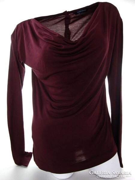 Original tommy hilfiger (s) burgundy long sleeve women's light top