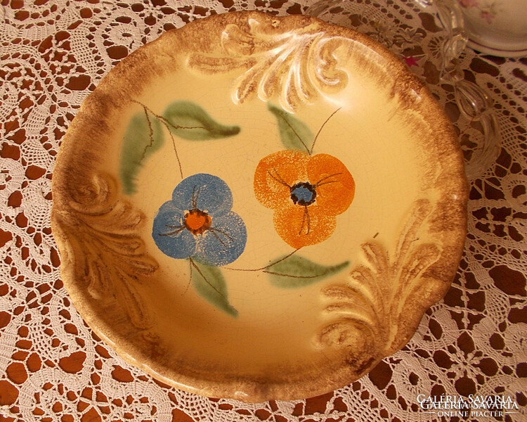 Old hand painted ceramic bowl.