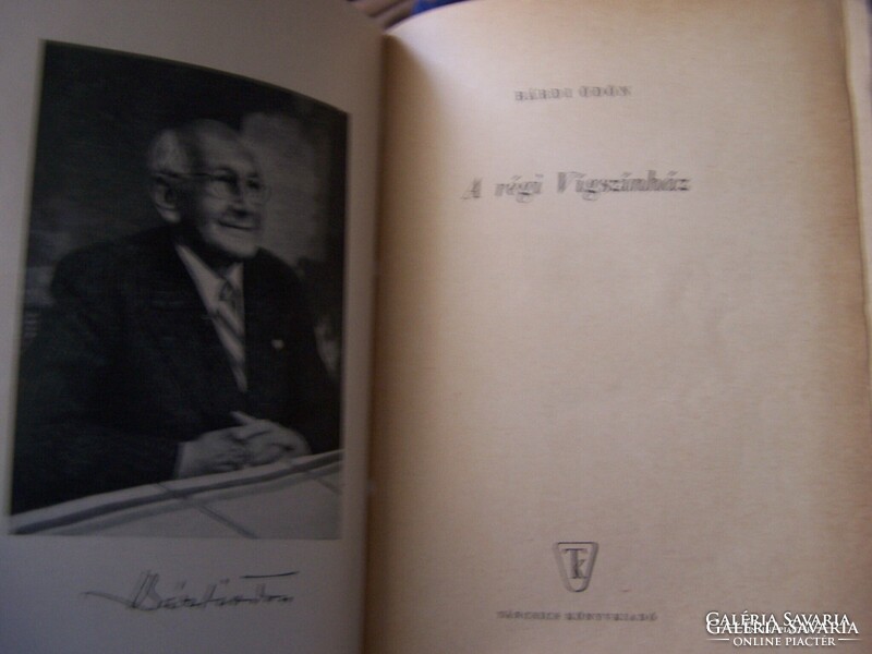 Bárdi Ödön: A régi Vígszínház  A borító kicsit foltos  . 1957, Táncsics Könyvkiadó. Kiadói félvászon