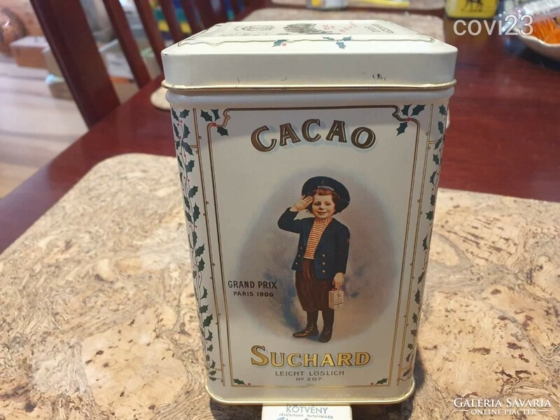 Suchard cacao tin box modhatn in perfect condition