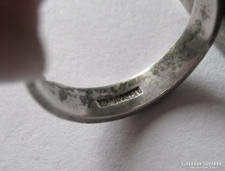 Nagy tigrisszem ezüst gyűrű, design ezüst ékszer