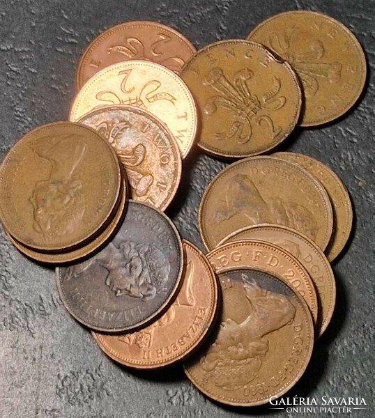 Egyesült Királyság,  ﻿2 Új penny, LOT.