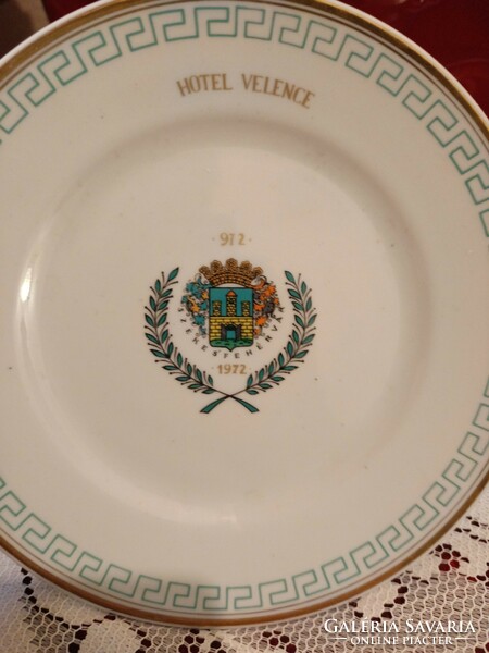 Raven House plate with hotel inscription