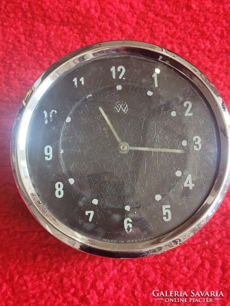Vintage black Weimar German car clock