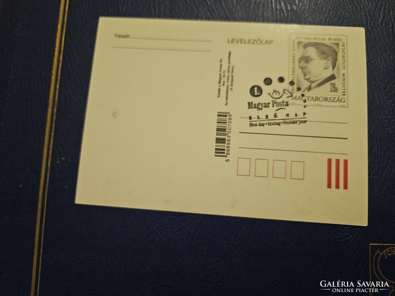 2000-es ELSŐ NAPI díjjegyes levelezőlap Klebelsberg Kuno