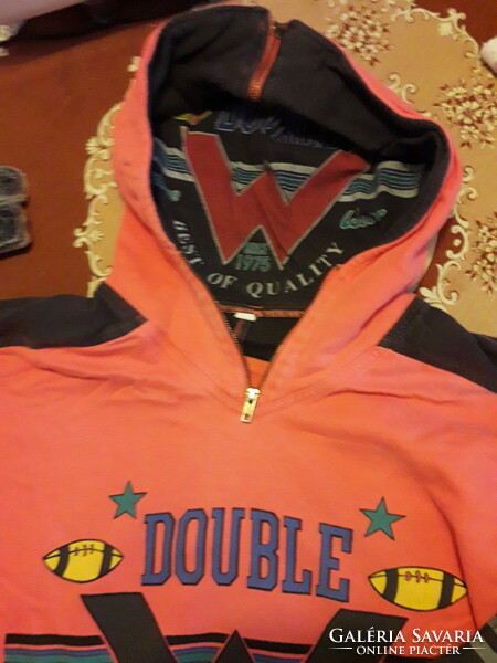 Double color zip hooded extra sport top 42-44