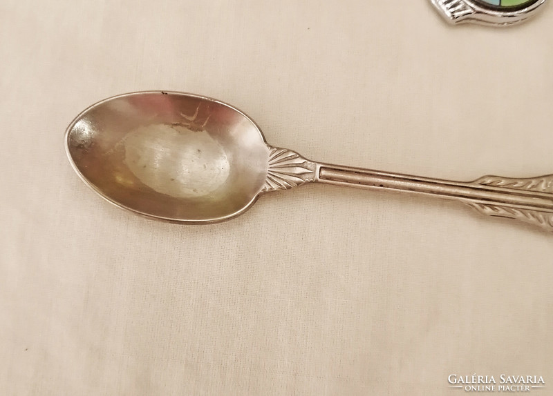 Silver-plated teaspoon and cap opener / beer opener