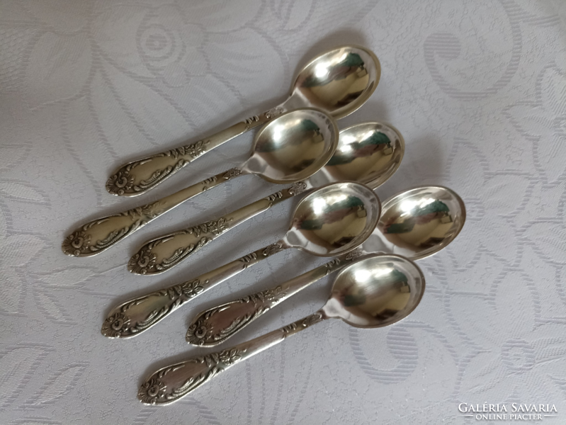 Silver plated russian mocha spoon set