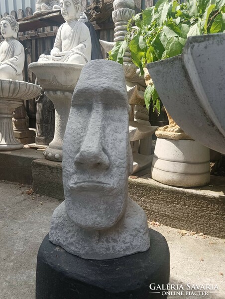 Exotic garden statue moai Easter island head 1pc 40cm frost-resistant artificial stone. Not concrete!