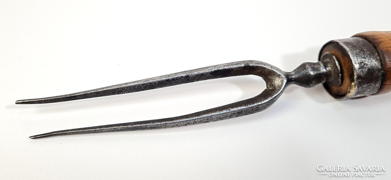 Antique wrought iron meat fork