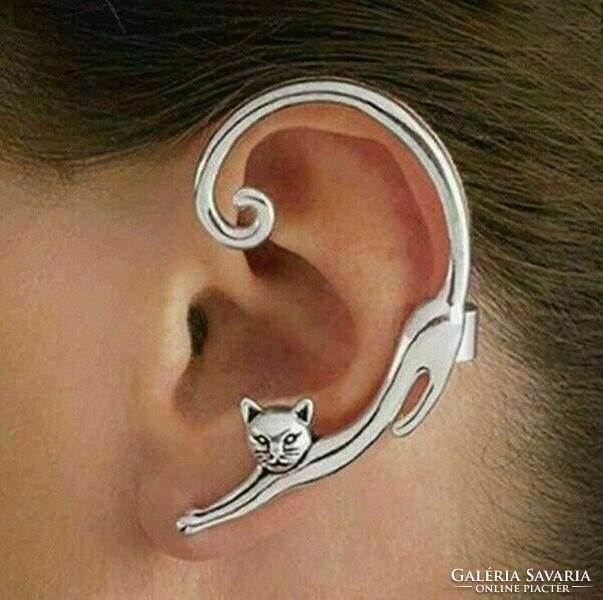 Fül71 - kitty stud earrings gift with fastener, ear clip
