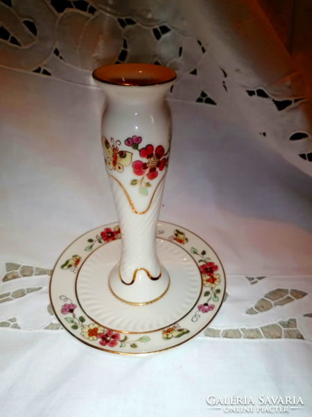 Zsolnay butterfly pattern candle holder 2.