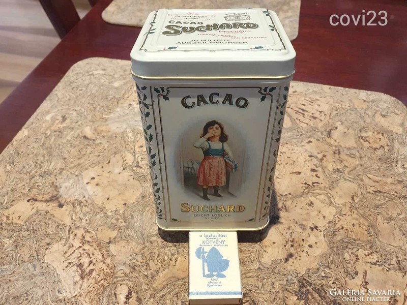 Suchard cacao tin box modhatn in perfect condition